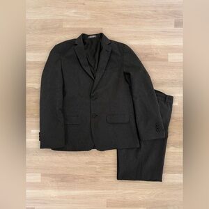 Van Heusen Flex Big Boys 2-pc. Pant Suit- Black striped 14 Husky